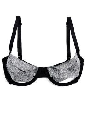 NWT Bluebella Emilia Silver Glitter Unpadded Strappy Underwire Bra 32D